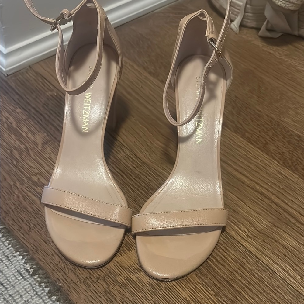 Stuart Weitzman Tan Heels Elegant Minimalist Design